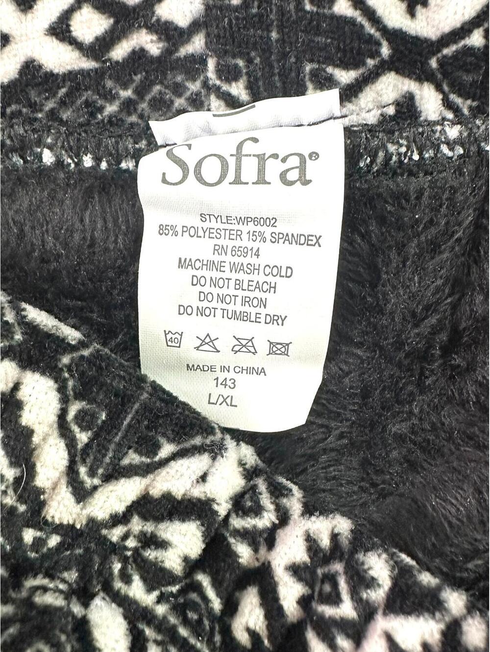 Vintage Sofra Monochrome Geometric Tribal Print Leggings View 2